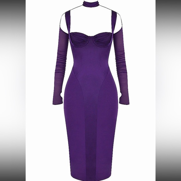 House of CB Grape Talika Midi Dress - Medium - Picture 6 of 8